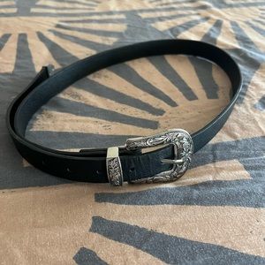 black western detailed belt